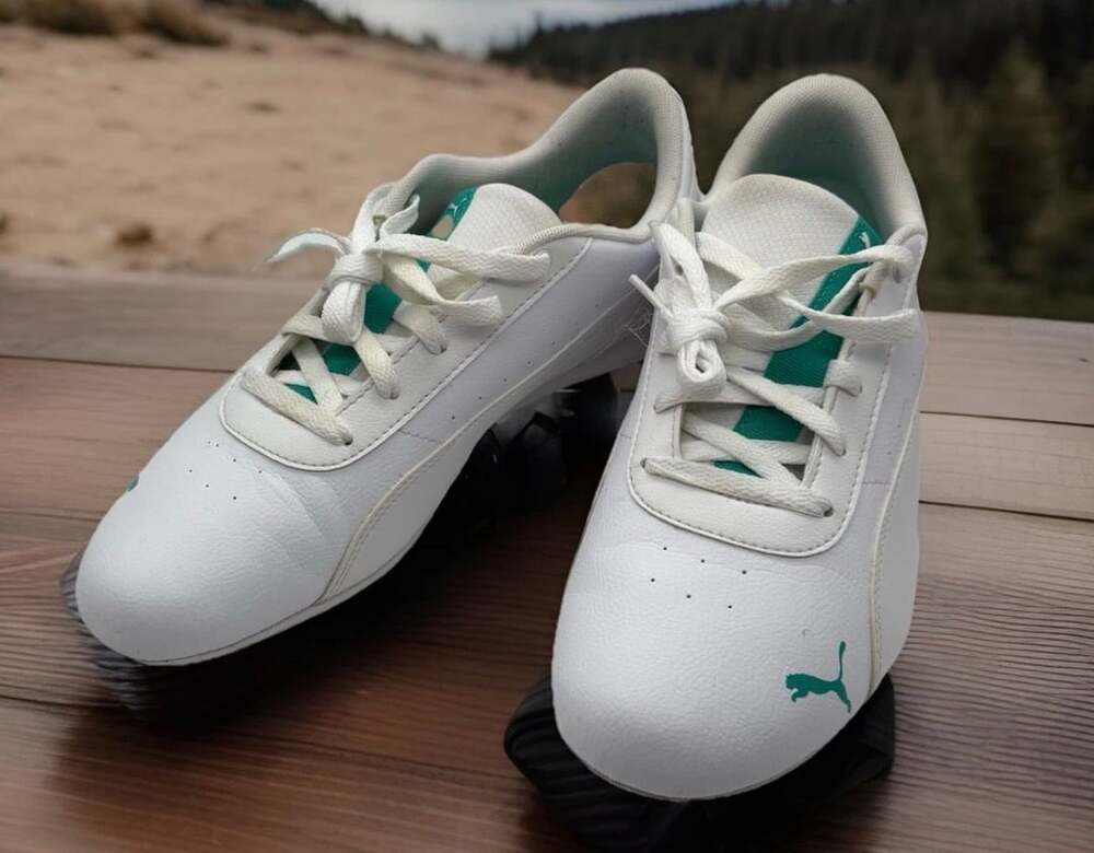 Puma Mapf1 Neo Cat Size 11 White Spectra Green Sneakers Shoes